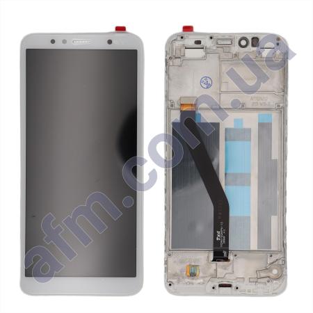 Дисплей Huawei Honor 7A Pro/ Honor 7C/ Enjoy 8e/ Y6 2018/ Y6 Prime 2018 білий + рамка