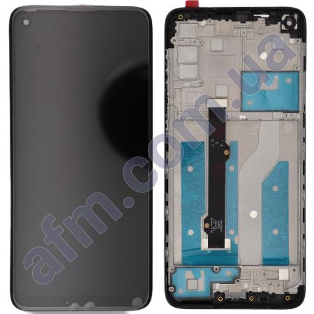Дисплей Motorola XT2045 Moto G8 чёрный + рамка