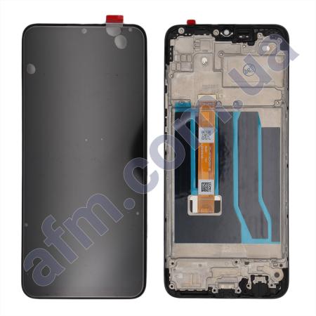 Дисплей Oppo A15 2020/ A15s/ A35/ Realme 7i (Global) чорний + рамка