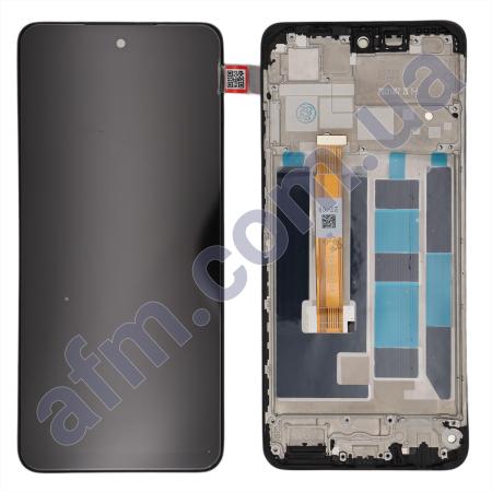Дисплей Realme C55/ Narzo 55/ Oppo A1 чёрный + рамка