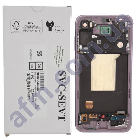 Дисплей Samsung сервисный A556 Galaxy A55 розовый + рамка GH82-34305C