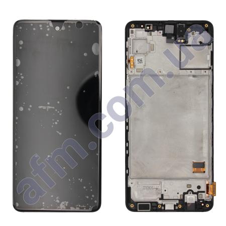 Дисплей Samsung сервисный M317 Galaxy M31s чёрный + рамка GH82-23774A!