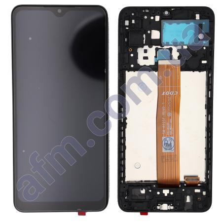 Дисплей Samsung A125F Galaxy A12/ A127F чёрный + рамка