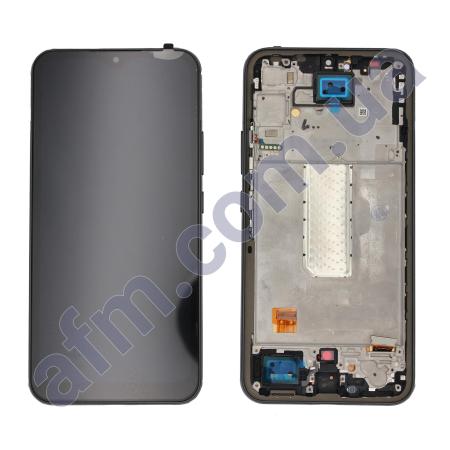 Дисплей Samsung A346B Galaxy A34 OLED (Small LCD) чёрный + рамка