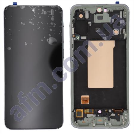 Дисплей Samsung A566 Galaxy A56 OLED чорний + рамка сіра