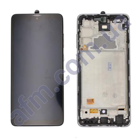 Дисплей Samsung A725F Galaxy A72 OLED (Small LCD) чёрный + рамка