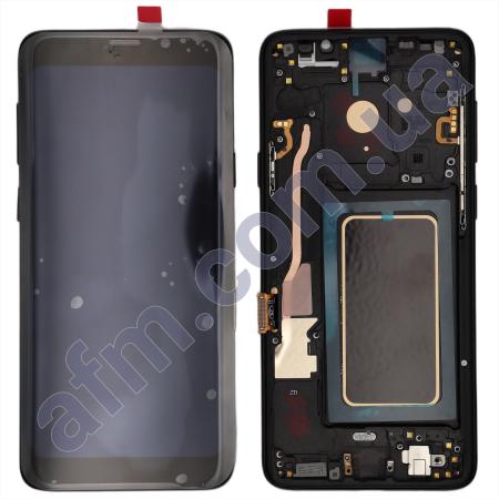 Дисплей Samsung G965F Galaxy S9 Plus OLED чёрный + рамка