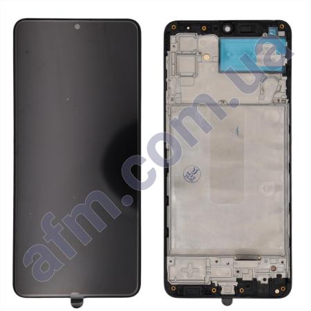 Дисплей Samsung M325 Galaxy M32 OLED чёрный + рамка