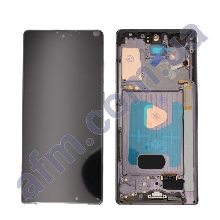 Дисплей Samsung N980 Galaxy Note 20/ N981B OLED чорний + рамка сіра