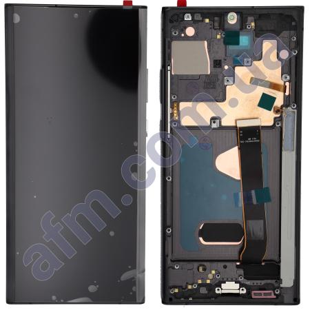 Дисплей Samsung N985 Galaxy Note 20 Ultra/ N986B OLED (Small LCD) чорний + рамка