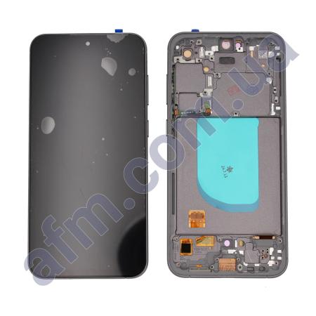 Дисплей Samsung S711 Galaxy S23 FE OLED (Small LCD) чорний + рамка сіра