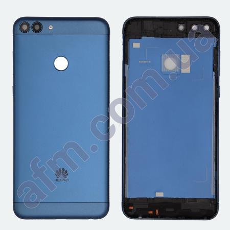 Задня кришка Huawei P Smart (FIG-LX1/ FIG-LX2/ FIG-LX3/ FIG-LA1)/ Enjoy 7S синя + Скло камери