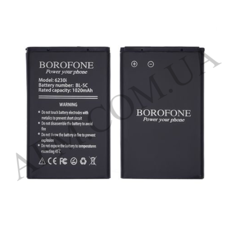 АКБ оригінал Borofone Nokia BL-5C 1100/ 1101/ 1110/ 1112/ 1600/ 2300/ 2600/ 2610/ 3100/ 3110