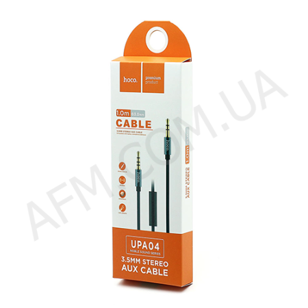 Кабель AUX Hoco UPA04 Noble sound series AUX audio cable + мікрофон 1м сірий!