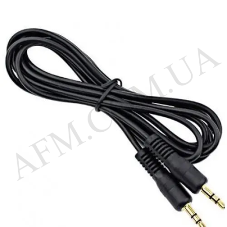 Кабель AUX TRS 3.5 - TRS 3.5 (B Class) 1m чорний