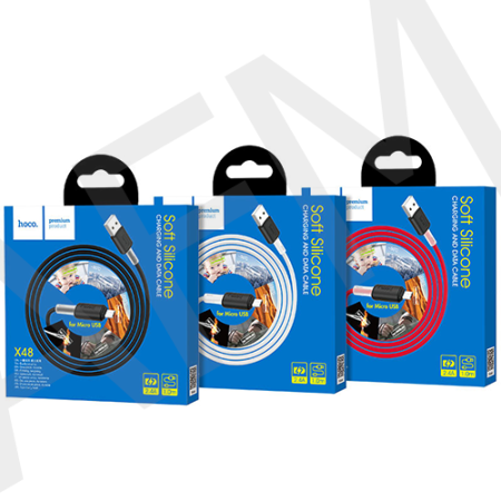 USB кабель Hoco X48 Soft Micro USB 2.4A (1000mm) червоний