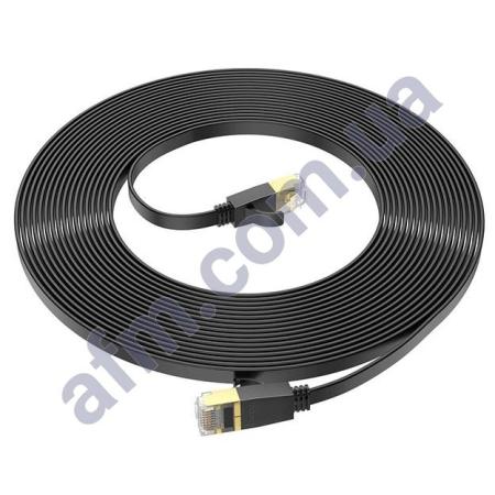 Кабель интернет LAN (RJ45) Hoco US07 10м чорний