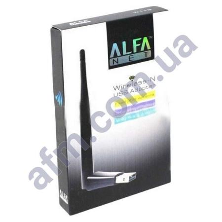 Wi-fi адаптер Alfa W113 USB 150Mbps 3DBi чорний