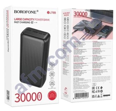 Зовнішній акумулятор (Power Bank) Borofone BJ78B 2USB 5V/ 2A (30000 mAh) чорний