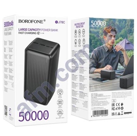 Зовнішній акумулятор (Power Bank) Borofone BJ78C 2USB 5V/ 2A (50000 mAh) чорний