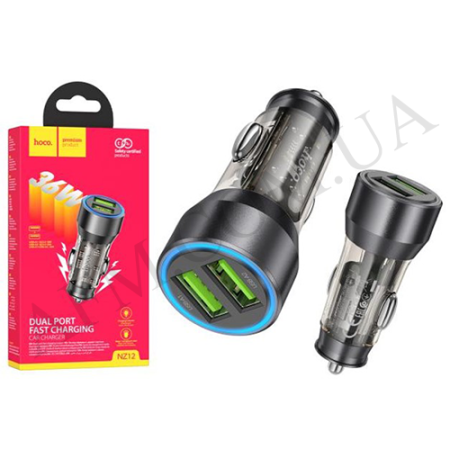 АЗП блок Hoco NZ12 QC3.0 (2USB/ 18W) чорний