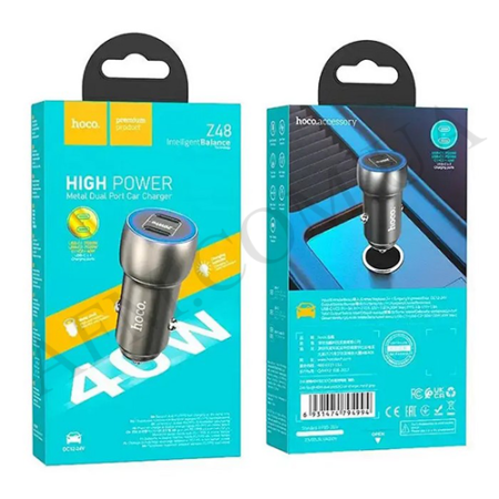 АЗП блок Hoco Z48 PD 40W (2Type-C) сірий