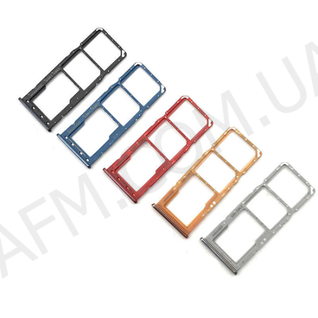 Держатель SIM-карты и карты памяти Samsung A205F/ A505/ A305/ A705 на 2 SIM-карты чёрный