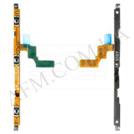 Шлейф Samsung A105F/ A202/ A606/ M105/ M205/ M305/ M405 з кнопкою включения,  гучності