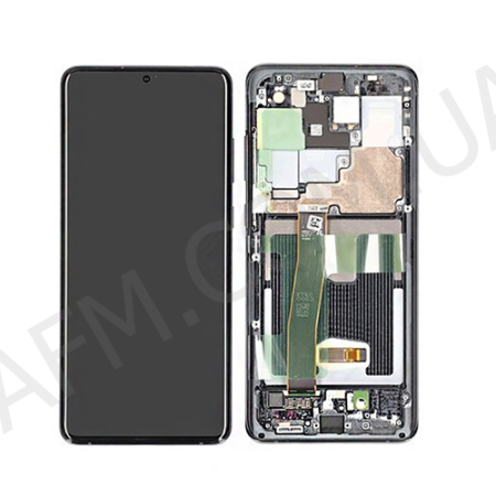 Дисплей Samsung сервисный G988 Galaxy S20 Ultra COSMIK BLACK + рамка GH82-22271A