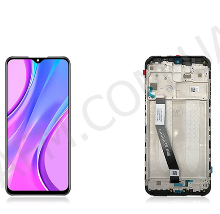 Дисплей Xiaomi Redmi 9/ Redmi 9 Prime/ Poco M2 чёрный + рамка