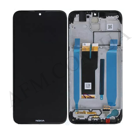 Дисплей Nokia 2.3 (TA-1206) чёрный + рамка