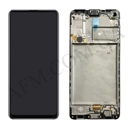 Дисплей Samsung сервисный A217 A21s 2020 чёрный + рамка GH82-23089A