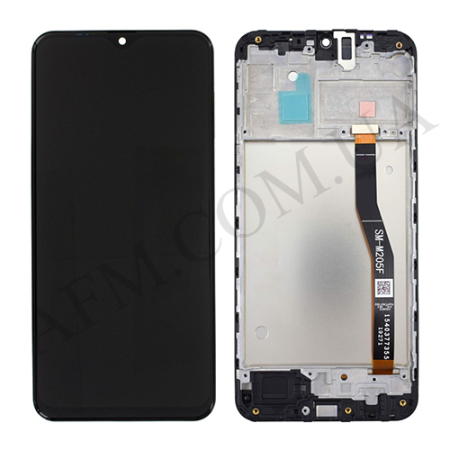 Дисплей Samsung M205 Galaxy M20 2019 PLS чорний + рамка