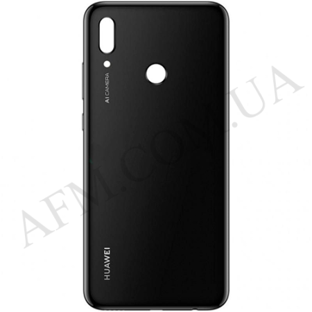 Задня кришка Huawei P Smart 2019 (POT-LX1) чорна Midnight Black + Скло камери