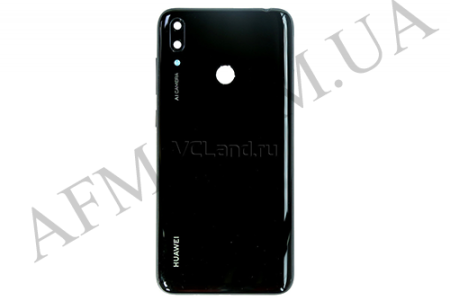 Задня кришка Huawei Y7 2019 (DUB-LX1) чорна Midnight Black + Скло камери