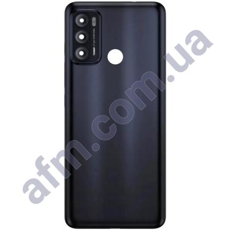 Задня кришка Motorola XT2135 Moto G60 чорна Moonless Black+ Скло камери