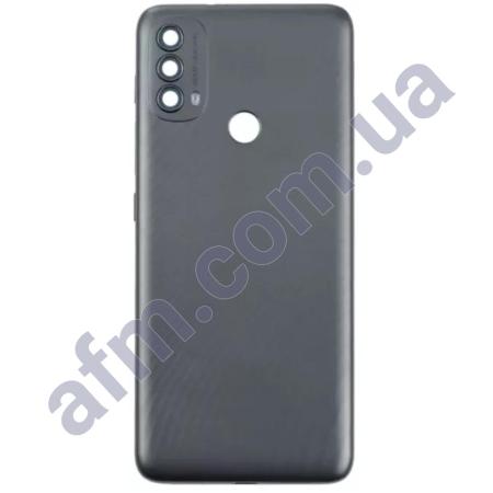 Задня кришка Motorola XT2159 Moto E40 сіра Carbon Grey + Скло камери
