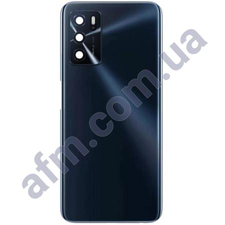 Задня кришка Oppo A16/ A16s/ A54s чорна Crystal Black + Скло камери
