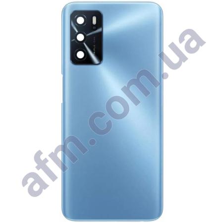Задня кришка Oppo A16/ A16s/ A54s Pearl Blue блакитна + Скло камери