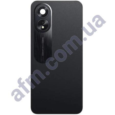 Задня кришка Oppo A18/ A38 чорна + Скло камери