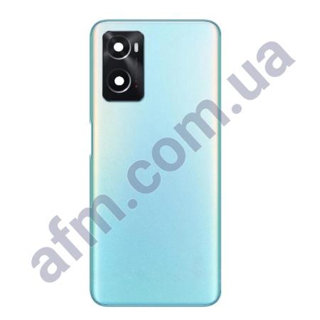 Задня кришка Oppo A76/ A36 блакитна Glowing Blue + Скло камери