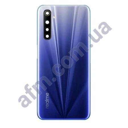 Задня кришка Realme 6 синя Comet Blue + Скло камери