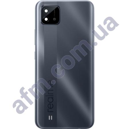 Задня кришка Realme C11 2021 сіра Cool Grey + Скло камери
