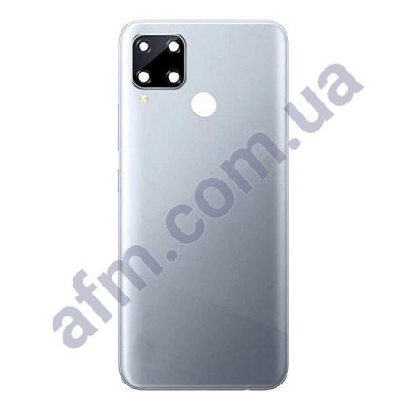 Задня кришка Realme C12 срібна + Скло камери!