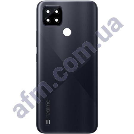 Задня кришка Realme C21 чорна + Скло камери