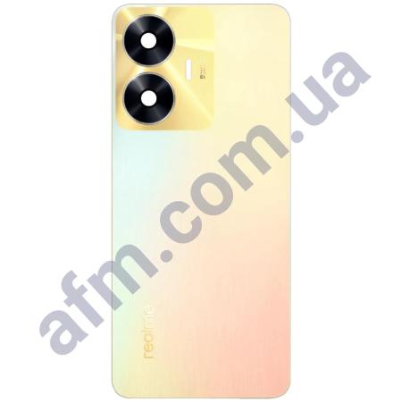 Задня кришка Realme C55 золота Sun Shower + Скло камери