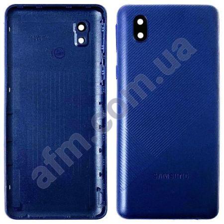 Задня кришка Samsung A013 Galaxy A01 Core синя Blue + Скло камери!