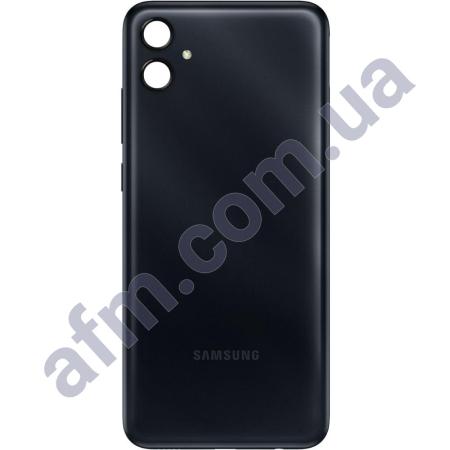 Задня кришка Samsung A042 Galaxy A04e чорна Black + Скло камери
