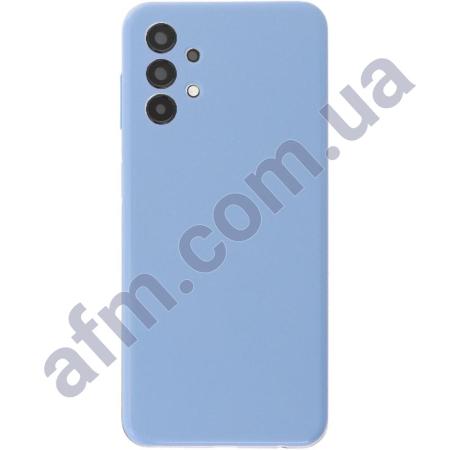 Задня кришка Samsung A135 Galaxy A13/ A137 блакитна Blue + Скло камери