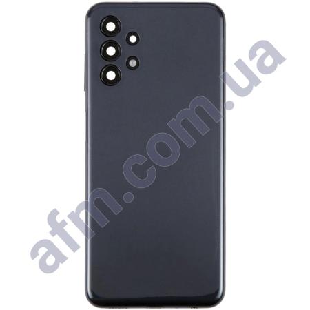 Задня кришка Samsung A135 Galaxy A13/ A137 чорна Black + Скло камери